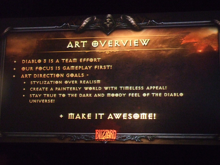 BlizzCon 2009 : Photo de la conférence Diablo III Art.