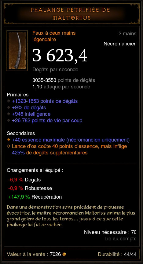 Screenshot du PTR 2.6 de Diablo III.