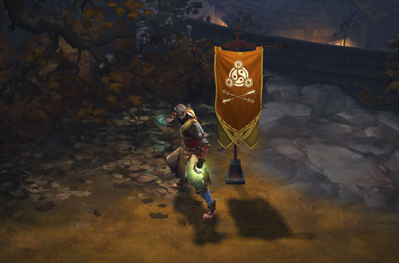 Bannière exclusive Diablo III dédiée au moine.