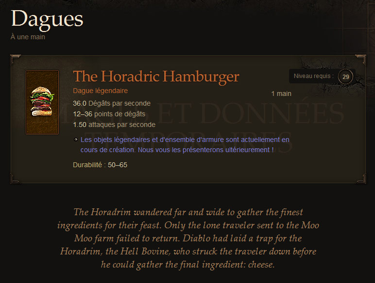 The Horadric Hamburger.